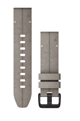 Garmin Quickfit 20 Watch Band Shale Gray Suede Leather (010-12876-00) by Garmin