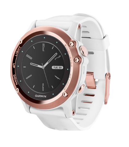 Garmin Fenix 3, White & Rose Gold, GPS Smartwatch (Garmin Certified Refurbished) by Garmin