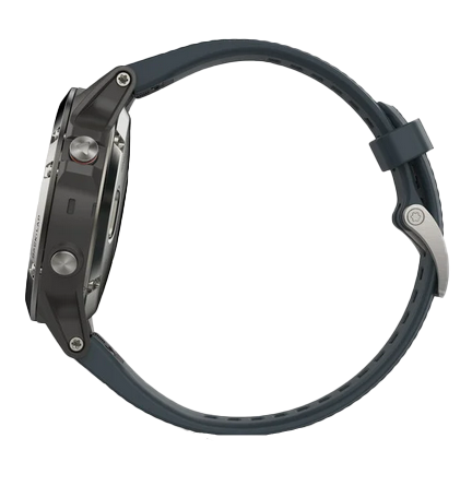 Garmin Fenix 5, Silver with Granite Blue Band, GPS Smartwatch (Garmin Certified Refurbished)