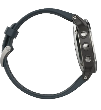 Garmin Fenix 5, Silver with Granite Blue Band, GPS Smartwatch (Garmin Certified Refurbished)