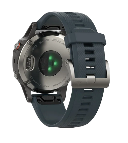 Garmin Fenix 5, Silver with Granite Blue Band, GPS Smartwatch (Garmin Certified Refurbished)