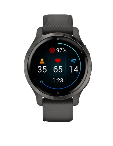 Garmin Venu 2s Slate Bezel with Graphite Case, GPS Smartwatch (Garmin Certified Refurbished)