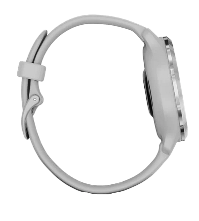 Garmin Venu 2S, Silver Stainless Steel Bezel with Mist Gray Case and Silicone Band (010-02429-02)