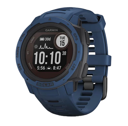 Garmin Instinct Solar, Tidal Blue, Rugged GPS Smartwatch (Garmin Certified Refurbished) by Garmin