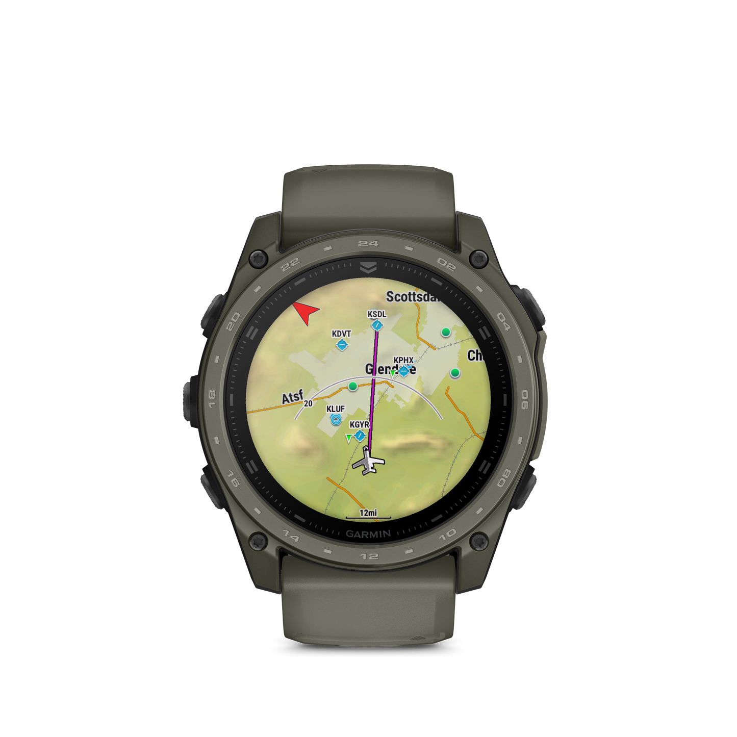 Garmin Tactix 8 – 51 mm, AMOLED, Cerakote Coating, Includes Applied Ballistics Ultralight Solver and Olive Drab Cerakote Coating (010-04553-10)