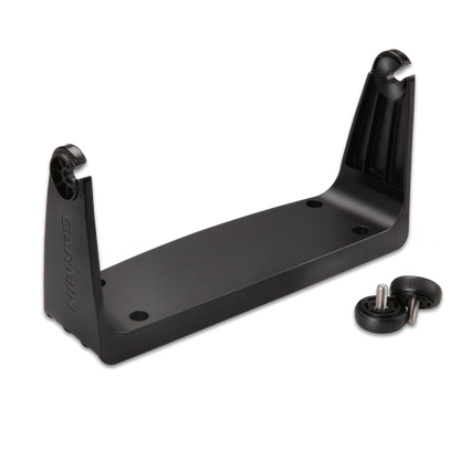 Garmin bail mount for GPSMAP 7x07; black plastic bracket with 2 knobs and screws