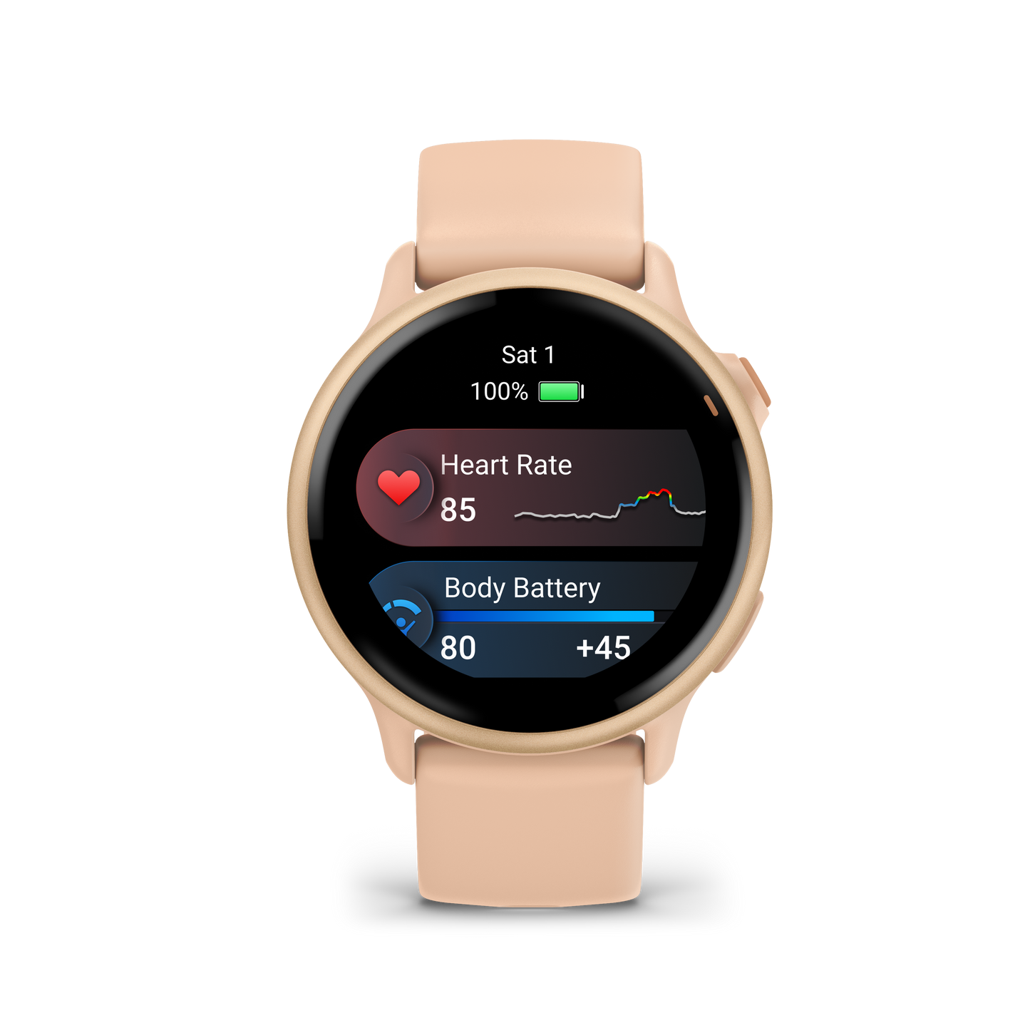 Garmin Vivoactive 5, lunette en aluminium ardoise avec boîtier noir et bracelet en silicone (010-02862-10)