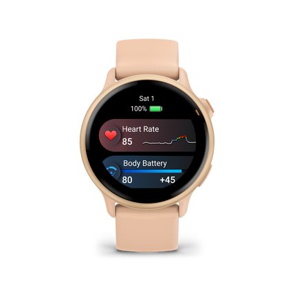 Garmin Vivoactive 5, lunette en aluminium ardoise avec boîtier noir et bracelet en silicone (010-02862-10)