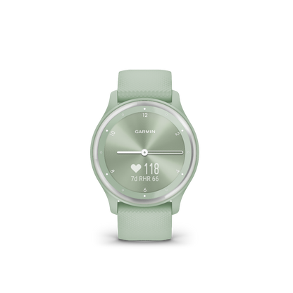 Garmin Vivomove Sport Cool Mint with Silver Accents (010-02566-03)