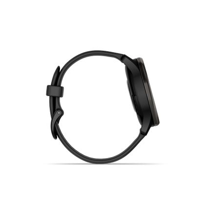 Garmin vivomove Trend, Slate Stainless Steel Bezel with Black Case and Silicone Band (010-02665-00)