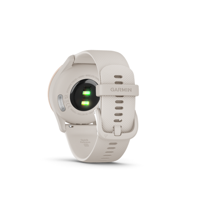 Garmin vivomove Trend, Peach Gold Stainless Steel Bezel with Ivory Case and Silicone Band (010-02665-01)