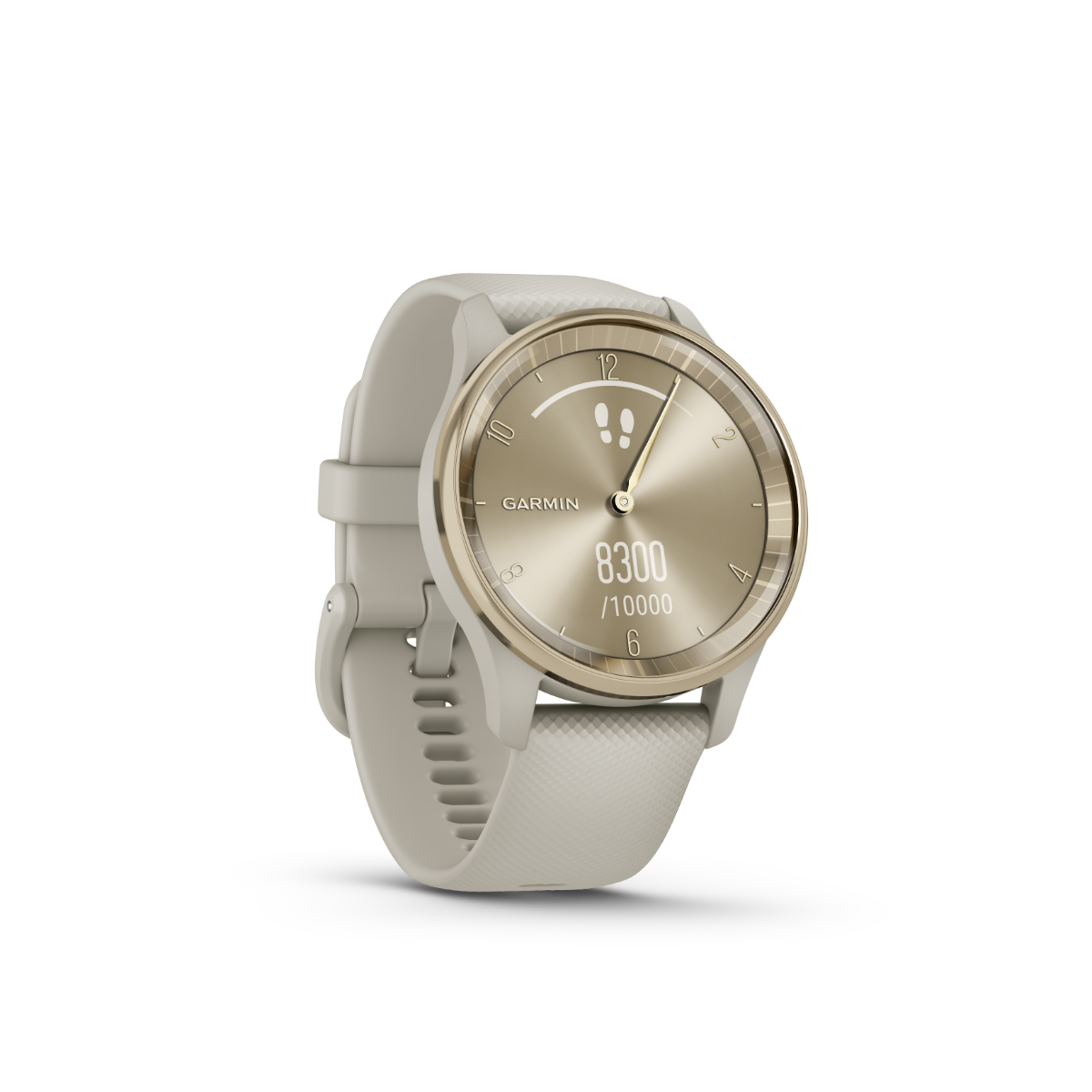 Garmin vivomove Trend, Cream Gold Stainless Steel Bezel with French Gray Case and Silicone Band (010-02665-02)