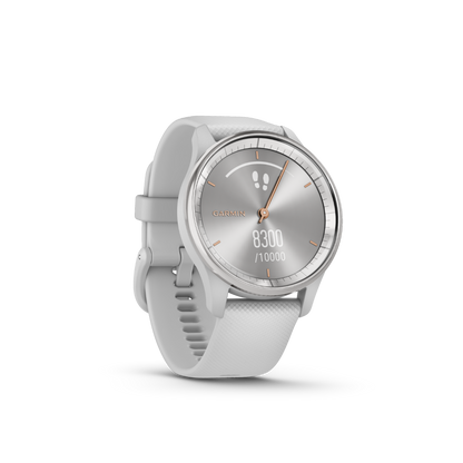 Garmin vivomove Trend, Silver Stainless Steel Bezel with Mist Gray Case and Silicone Band (010-02665-03)