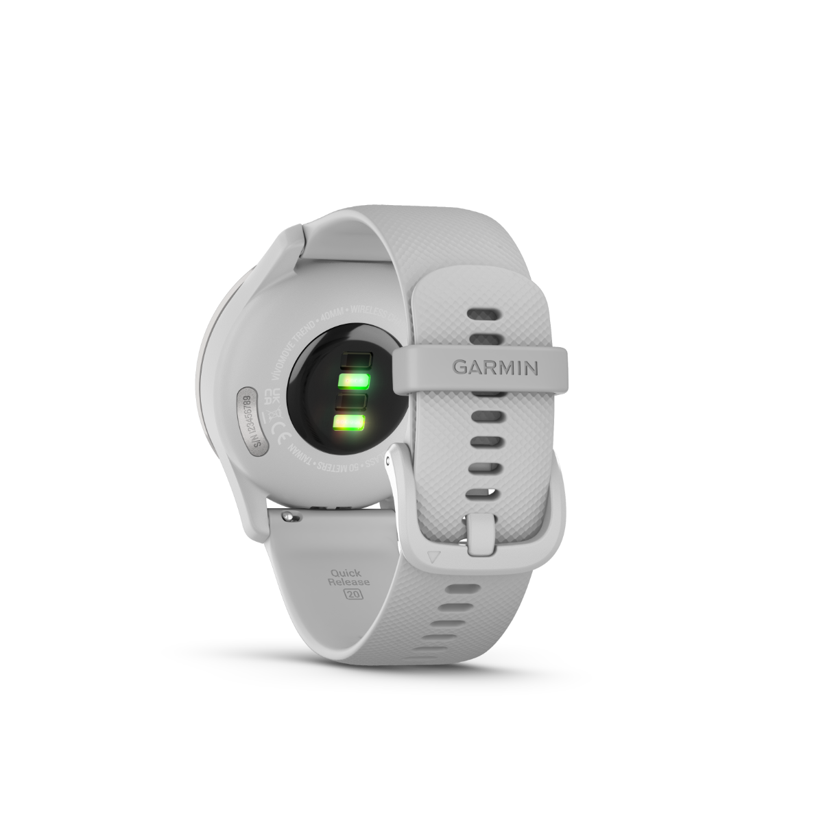 Garmin vivomove Trend, Silver Stainless Steel Bezel with Mist Gray Case and Silicone Band (010-02665-03)